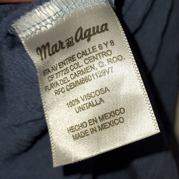 Mar del Agua blue dress high slits low cut - Picture 3 of 5